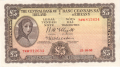 Ireland, Republic Of 5 Pounds, Prefix 74W, 21.10.1958